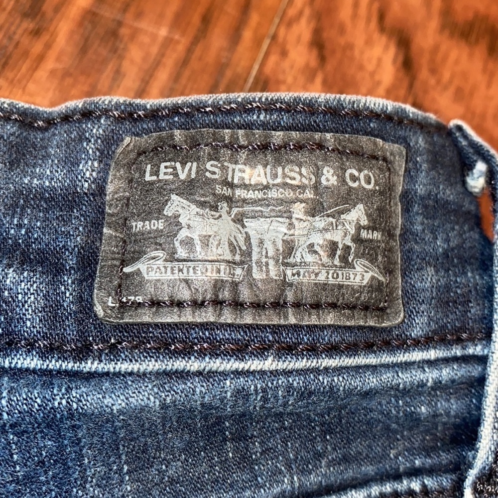 Levi’s dark blue denim skinny jeans 535 legging 3M - Picture 5 of 9